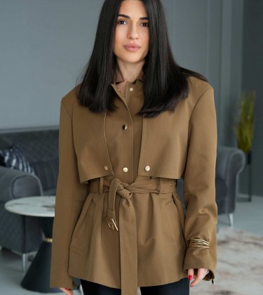 Тренч Belted Form Оливка