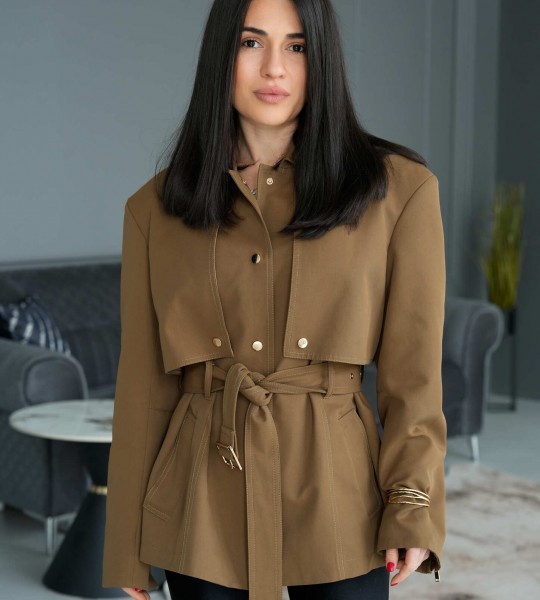 Тренч Belted Form Оливка | Showroom By Nona