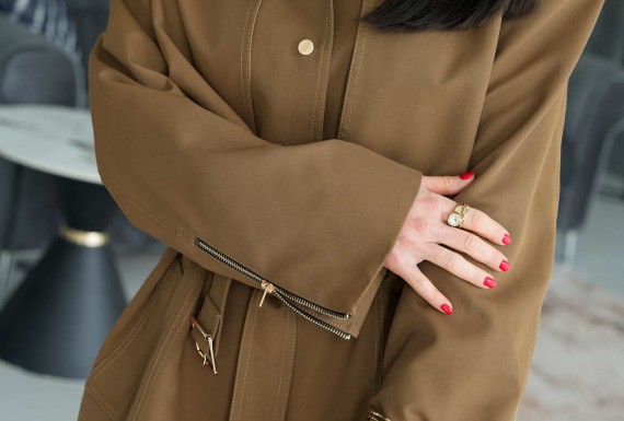 Тренч Belted Form Оливка