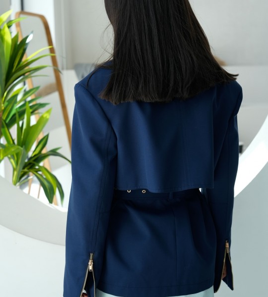 Тренч Belted Form Синій | Showroom By Nona — зображення 2