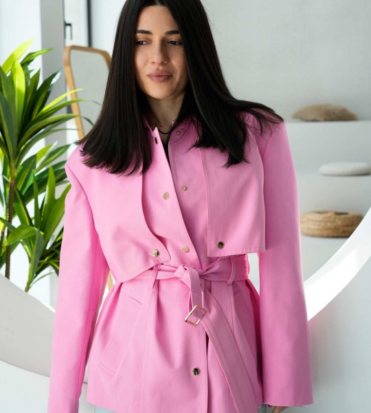 Тренч Belted Form Рожевий | Showroom By Nona