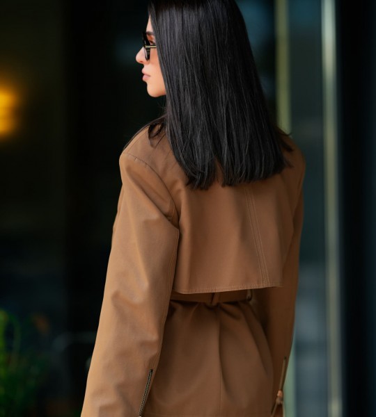 Тренч Belted Form Оливка | Showroom By Nona — зображення 4