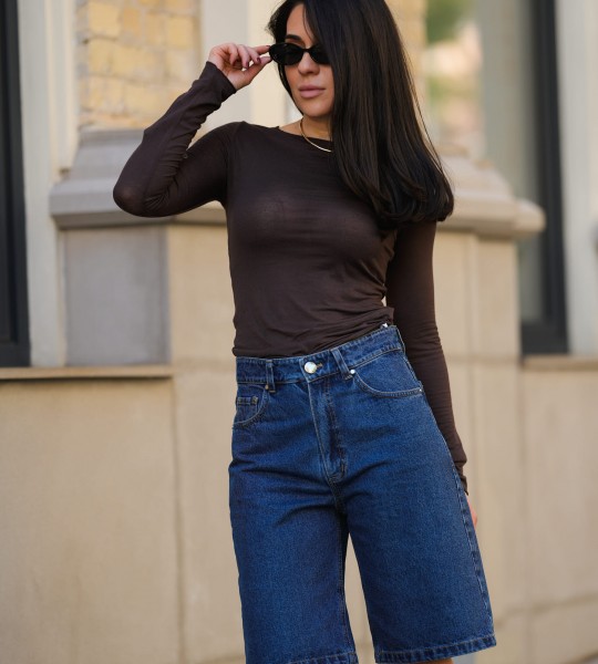 Бермуди Denim Сині | Showroom By Nona — зображення 2 Бермуди Denim Сині | Showroom By Nona — зображення 2
