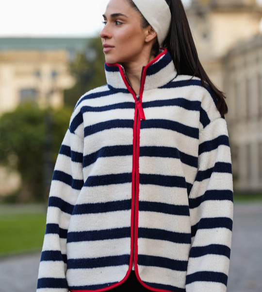 Флісова кофта Teddy Stripe