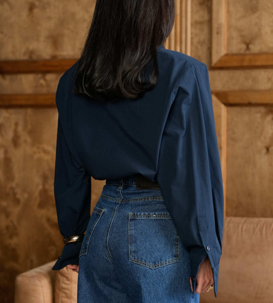 Сорочка Signature Navy | Showroom By Nona — зображення 3 Сорочка Signature Navy | Showroom By Nona — зображення 3