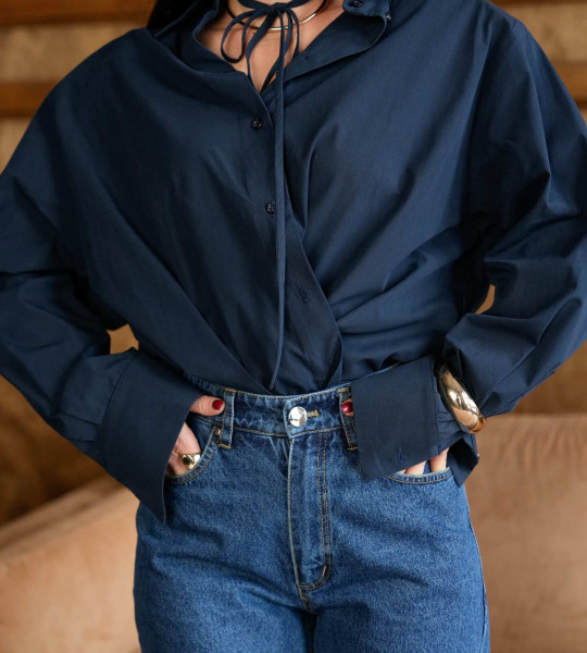 Сорочка Signature Navy | Showroom By Nona — зображення 2 Сорочка Signature Navy | Showroom By Nona — зображення 2