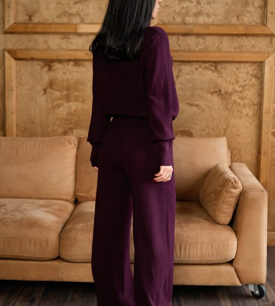 Костюм Signature Knit Вишня | Showroom By Nona — зображення 5