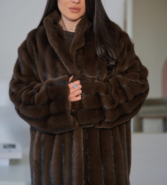 Шуба VELORA MAXI Шоколад | Showroom By Nona — зображення 5